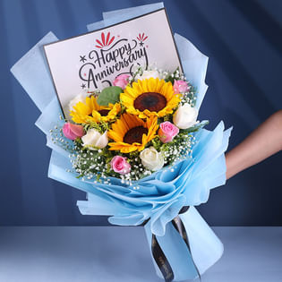 Anniversary Blooms Of Romance